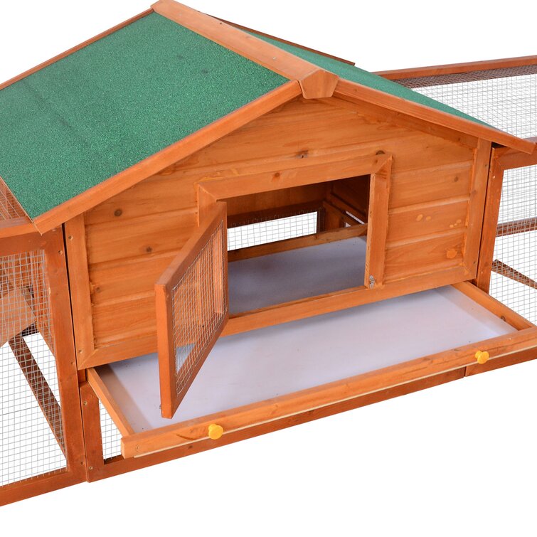 Auggie deluxe rabbit hutch sale chicken coop with chicken run